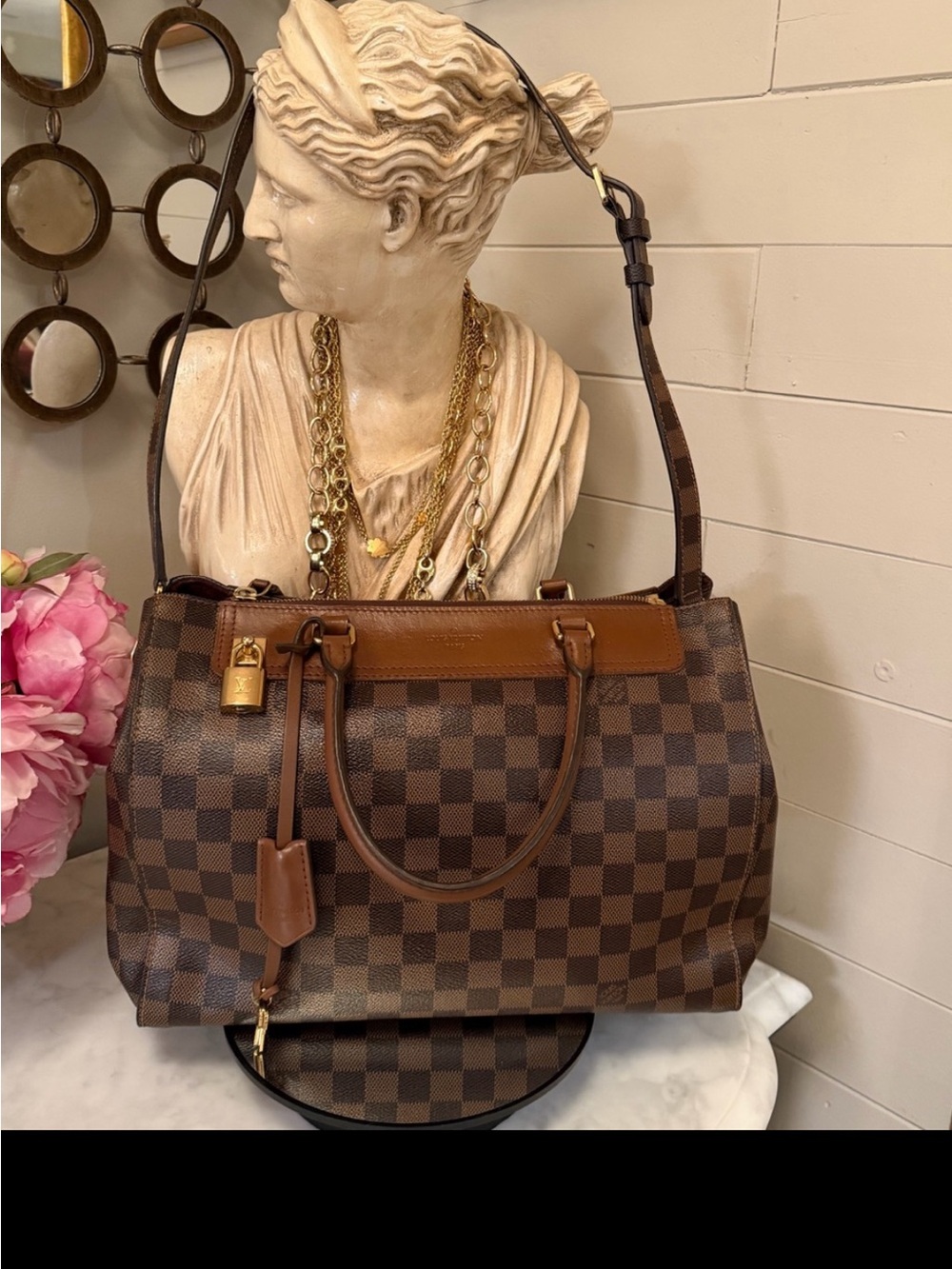 Louis Vuitton EUC Damier Ebene Greenwich Women’s Satchel w Key 🔐 Dust bag EUC